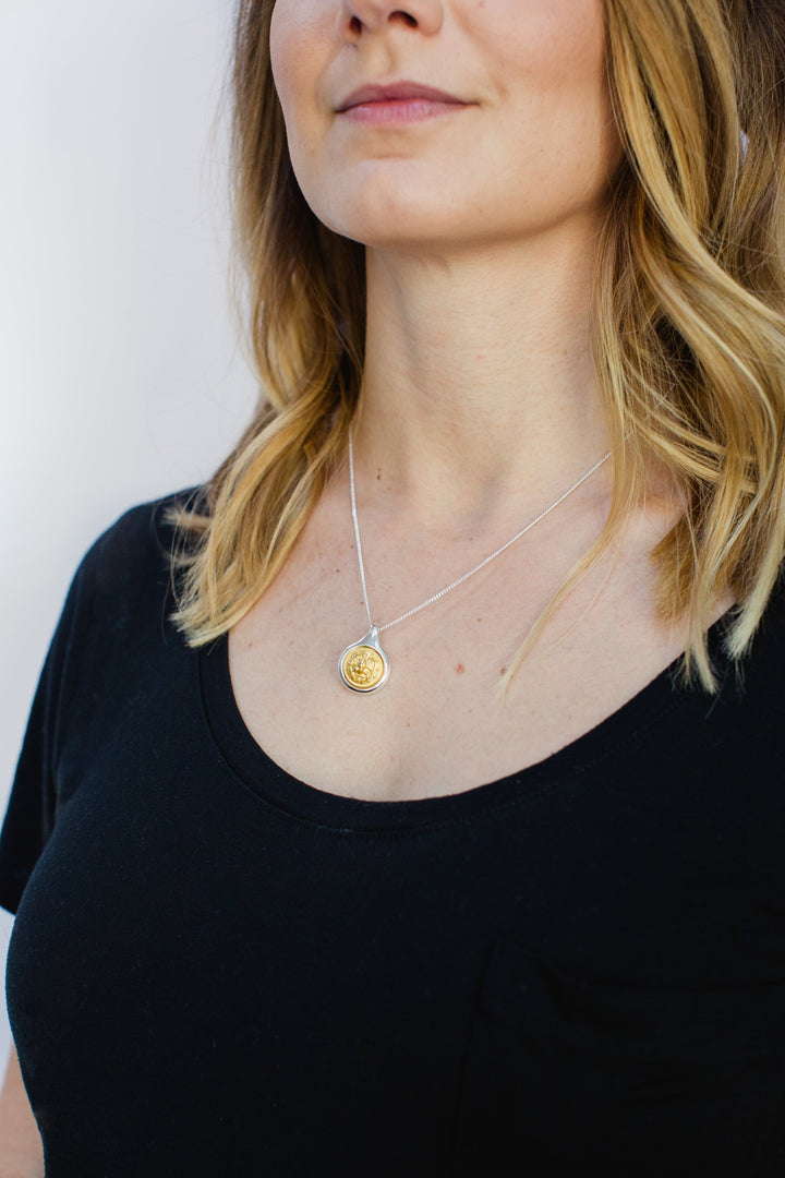 Hope Design Ltd. | Navy Button Necklace