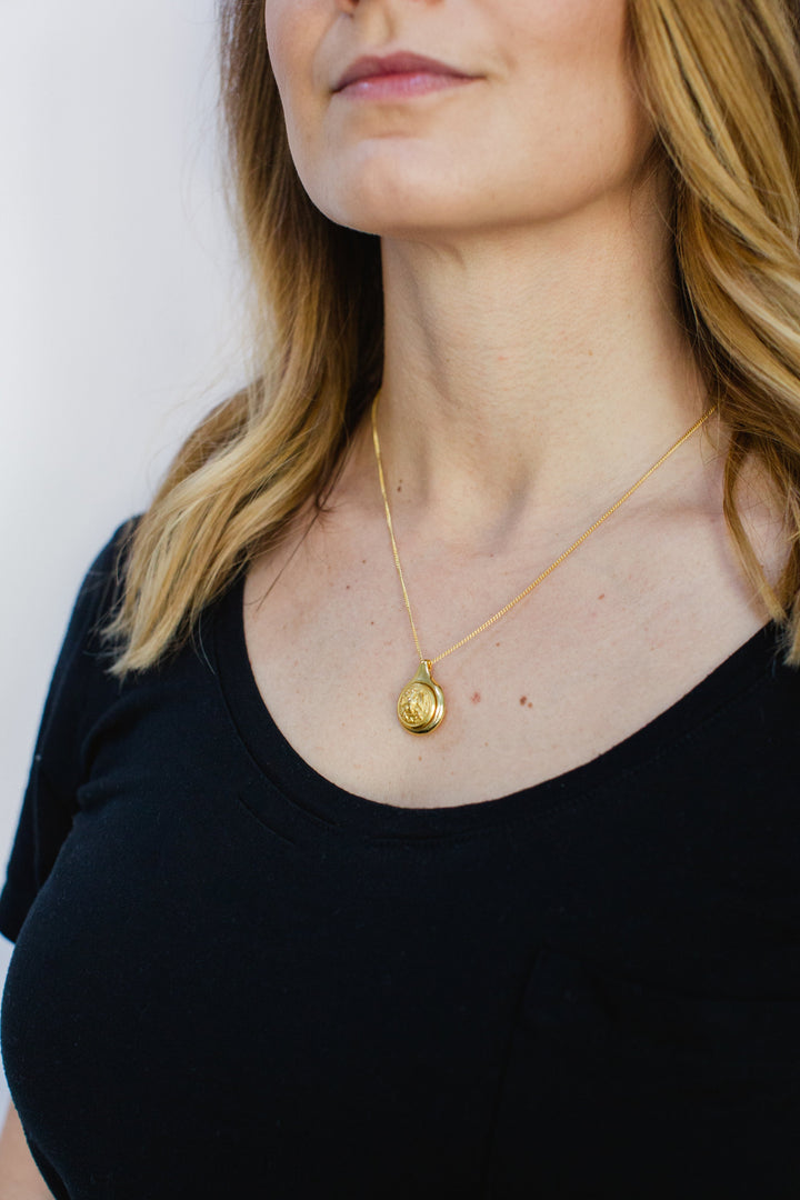 Hope Design Ltd. | Navy Button Necklace