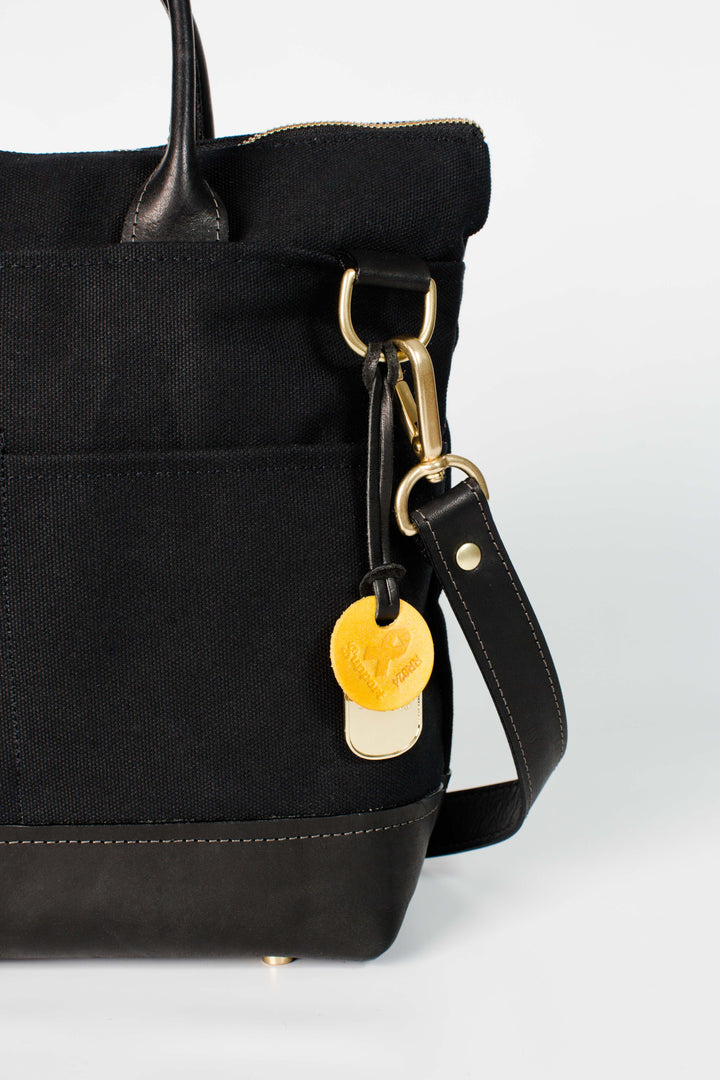Otto | Signature Black Canvas + Black Leather Handbag