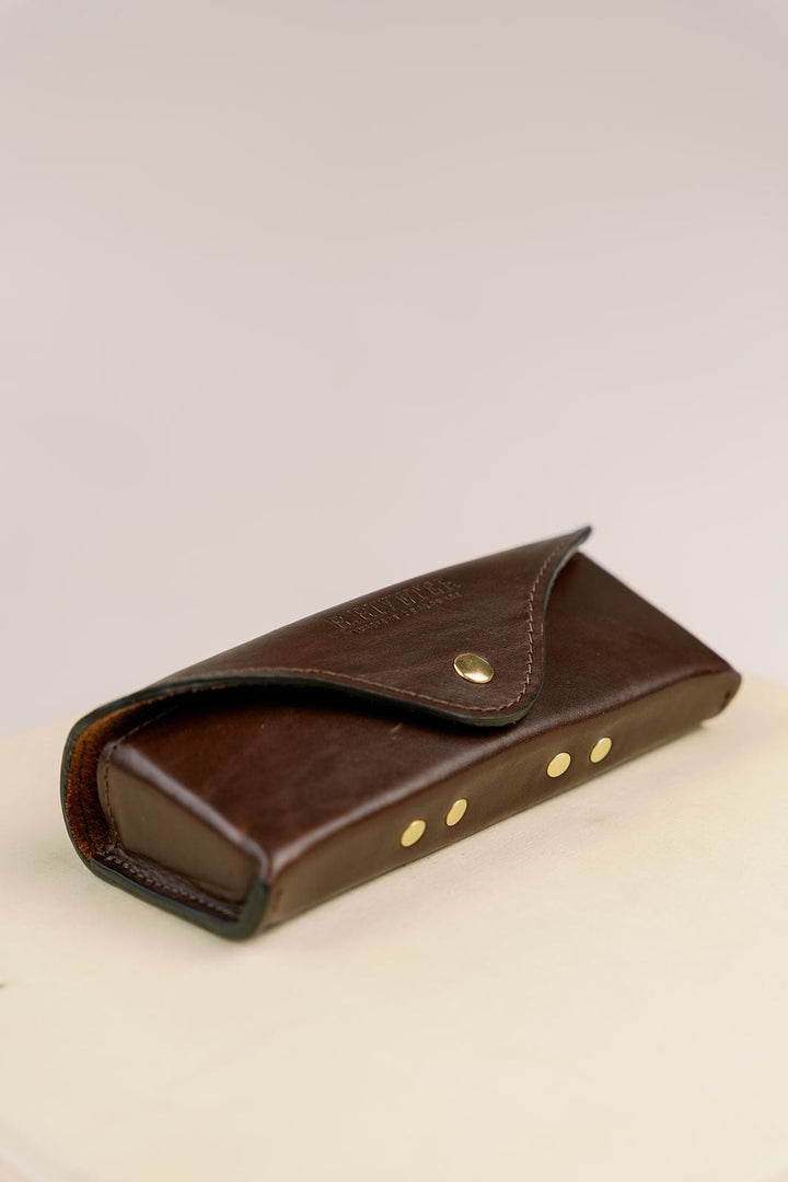 1776 Sunglasses Case | Signature Brown Leather