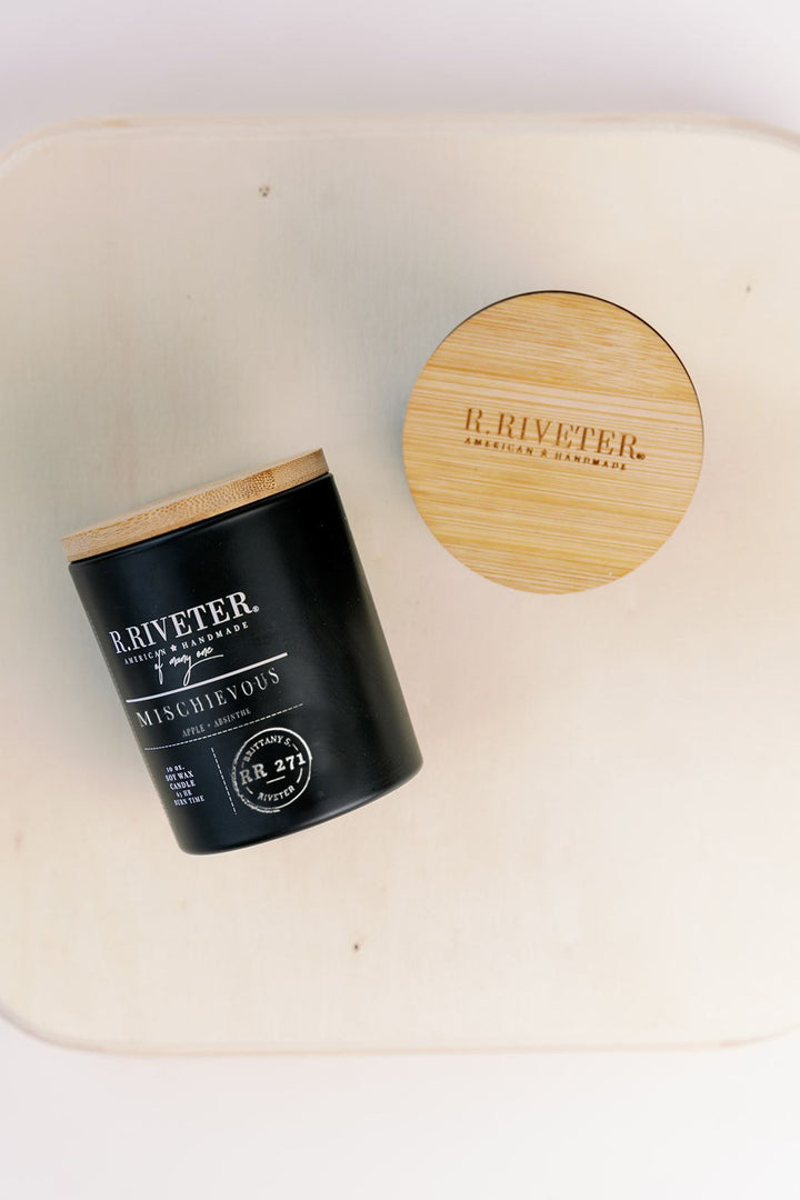 Riveter Made Candle | Mischievous - 10oz Black Jar
