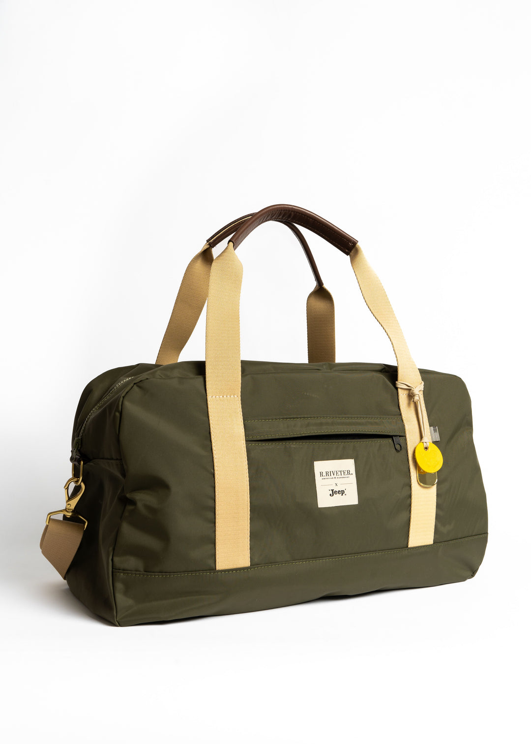 Duffle Bag | JEEP® Collaboration Fatigue Nylon + Brown Leather