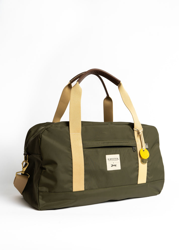 Duffle Bag | JEEP® Collaboration Fatigue Nylon + Brown Leather