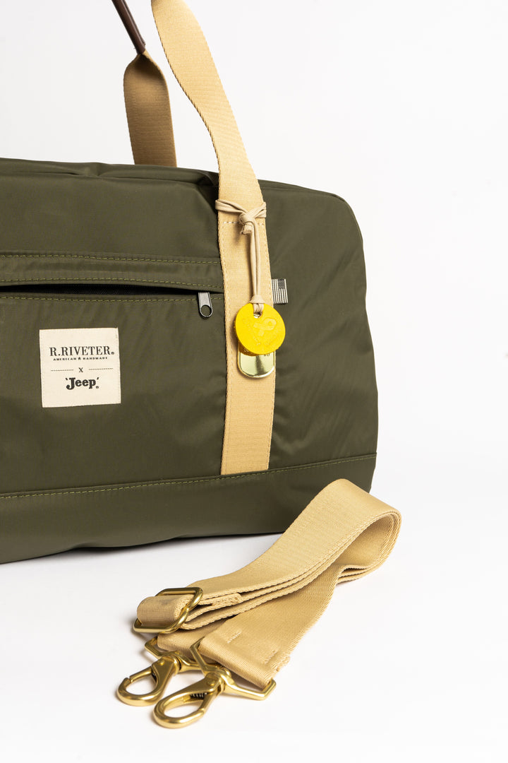 Duffle Bag | JEEP® Collaboration Fatigue Nylon + Brown Leather