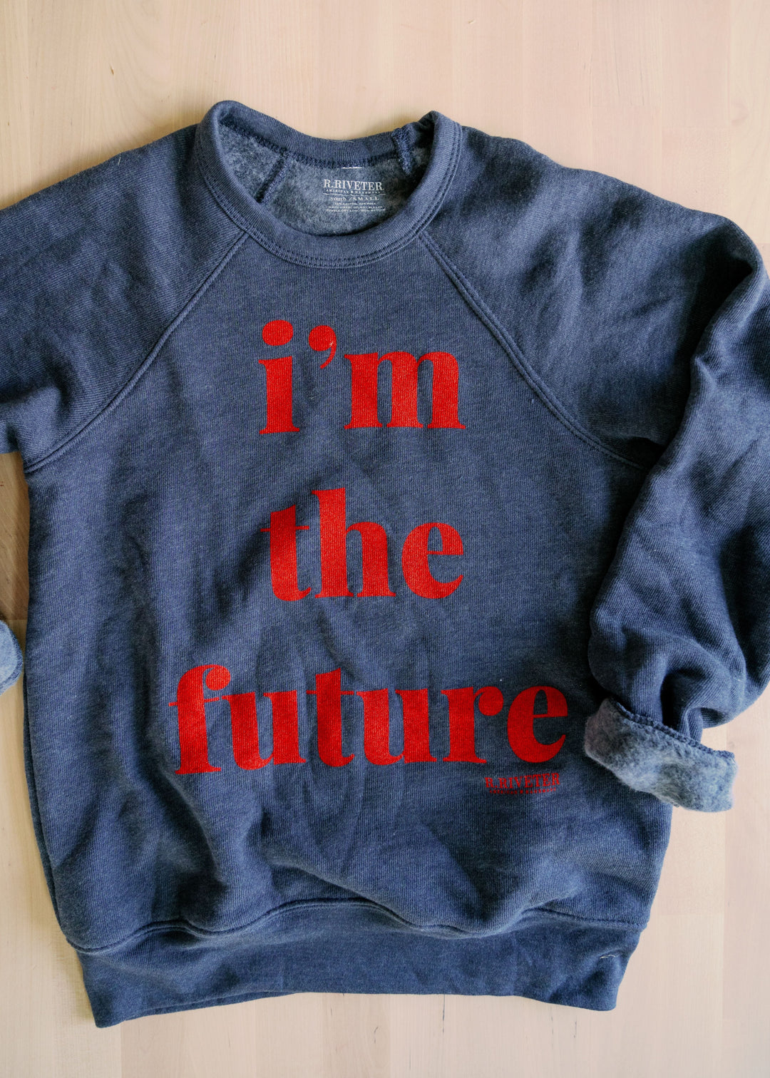 Youth Fleece | I'm The Future Navy with Red