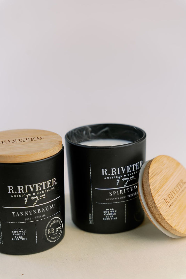 Riveter Made Candle | Tannenbaum - 10oz Black Jar