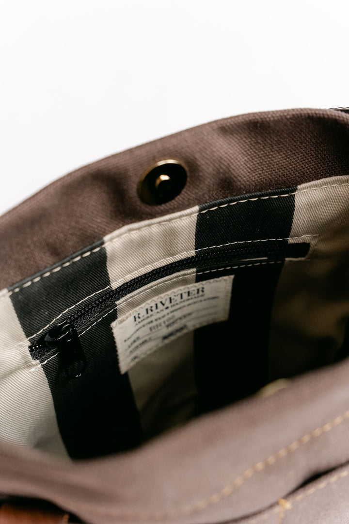 Betsy | Umber Canvas + Brown Leather
