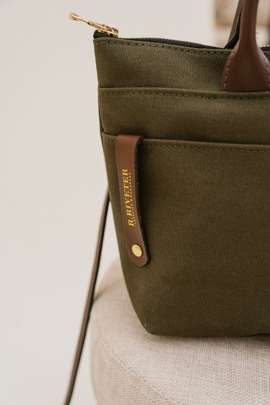 Dot | Signature Fatigue Canvas + Brown Leather