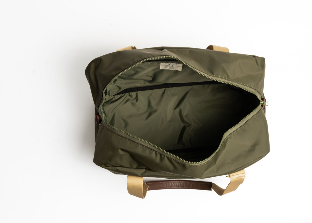 Duffle Bag | JEEP® Collaboration Fatigue Nylon + Brown Leather
