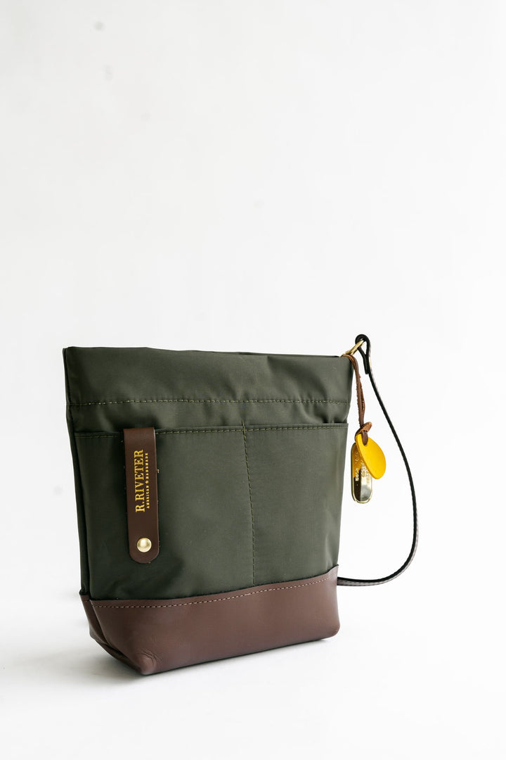 Betsy | Fatigue Nylon + Brown Leather