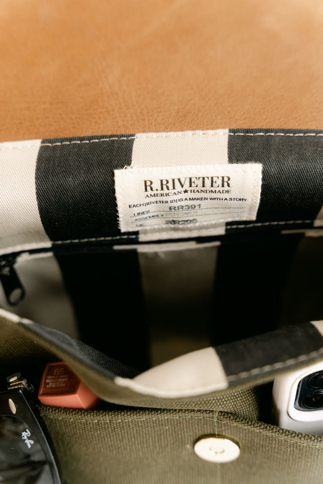 Otto  Signature Black Canvas + Brown Leather – R. Riveter