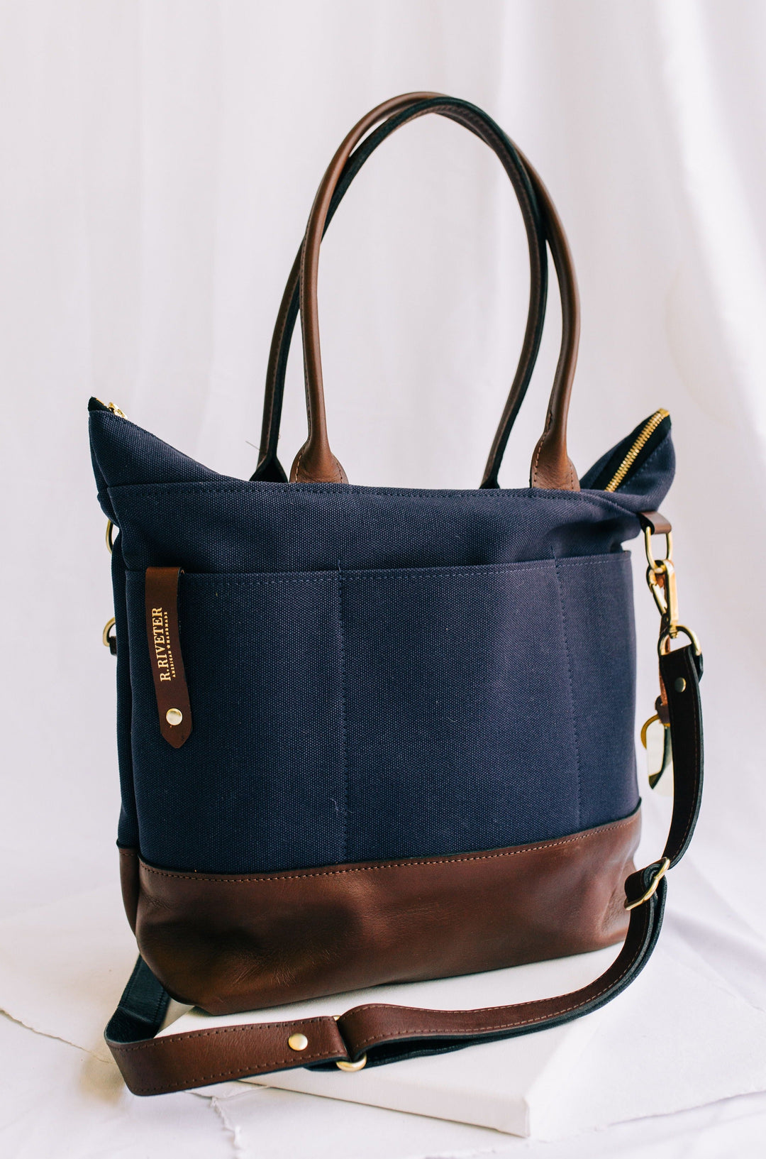 Williams | Signature Navy Canvas + Brown Leather
