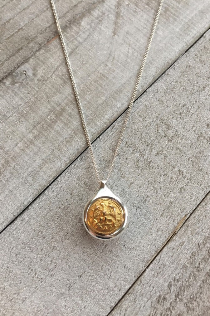 Hope Design Ltd. | Navy Button Necklace