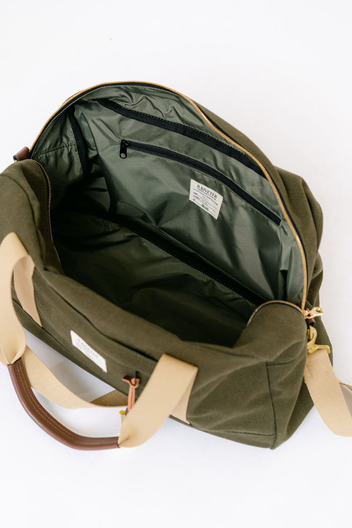 Nellie | Signature Fatigue Canvas + Brown Leather