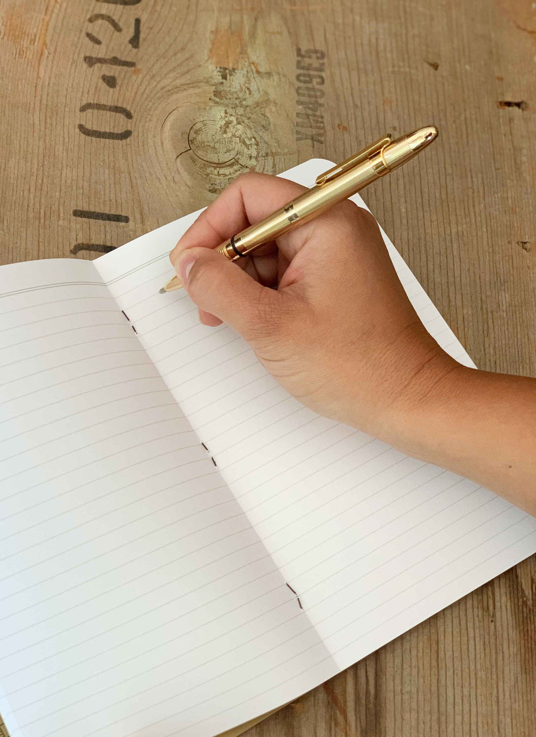 Space Pen | Lacquered Brass Bullet Space Pen with Gold Plated Clip