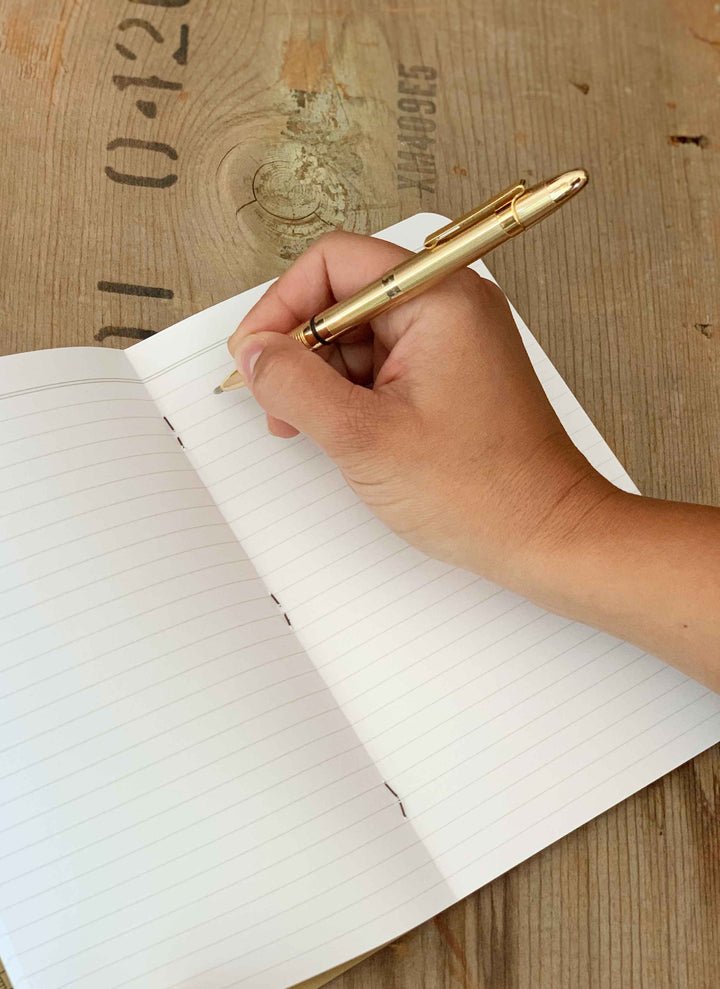 Space Pen | Lacquered Brass Bullet Space Pen with Gold Plated Clip