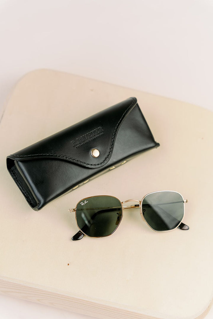 1776 Sunglasses Case | Signature Black Leather
