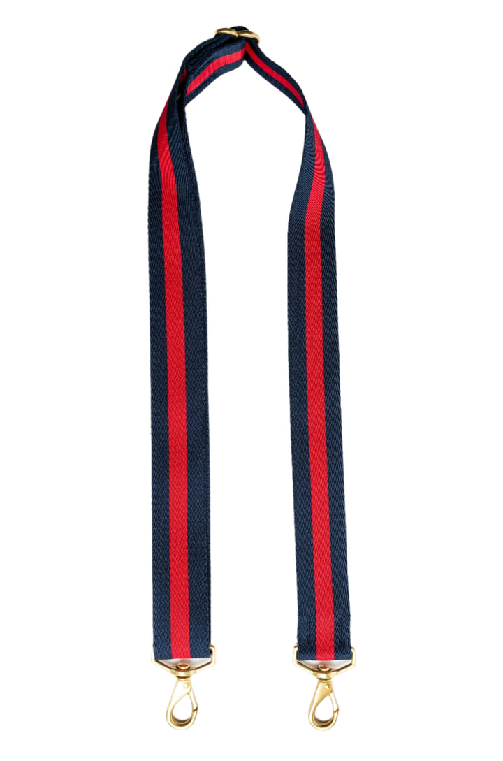 Guitar Strap | Navy + Red Stripe