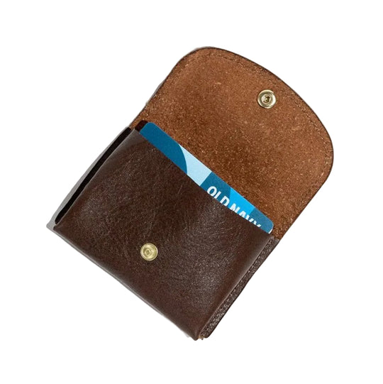 Ida Mini | Signature Brown Leather Card Holder Wallet – R. Riveter