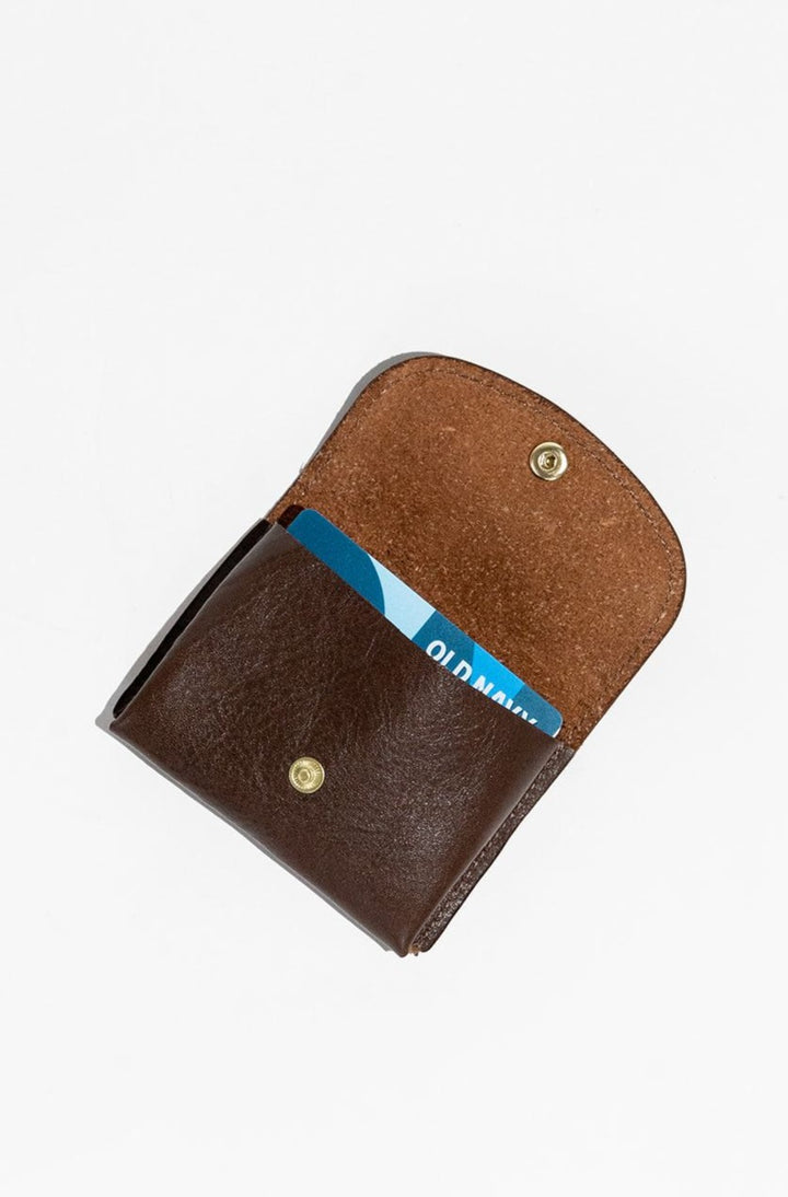 Ida Mini | Signature Brown Leather Card Holder Wallet