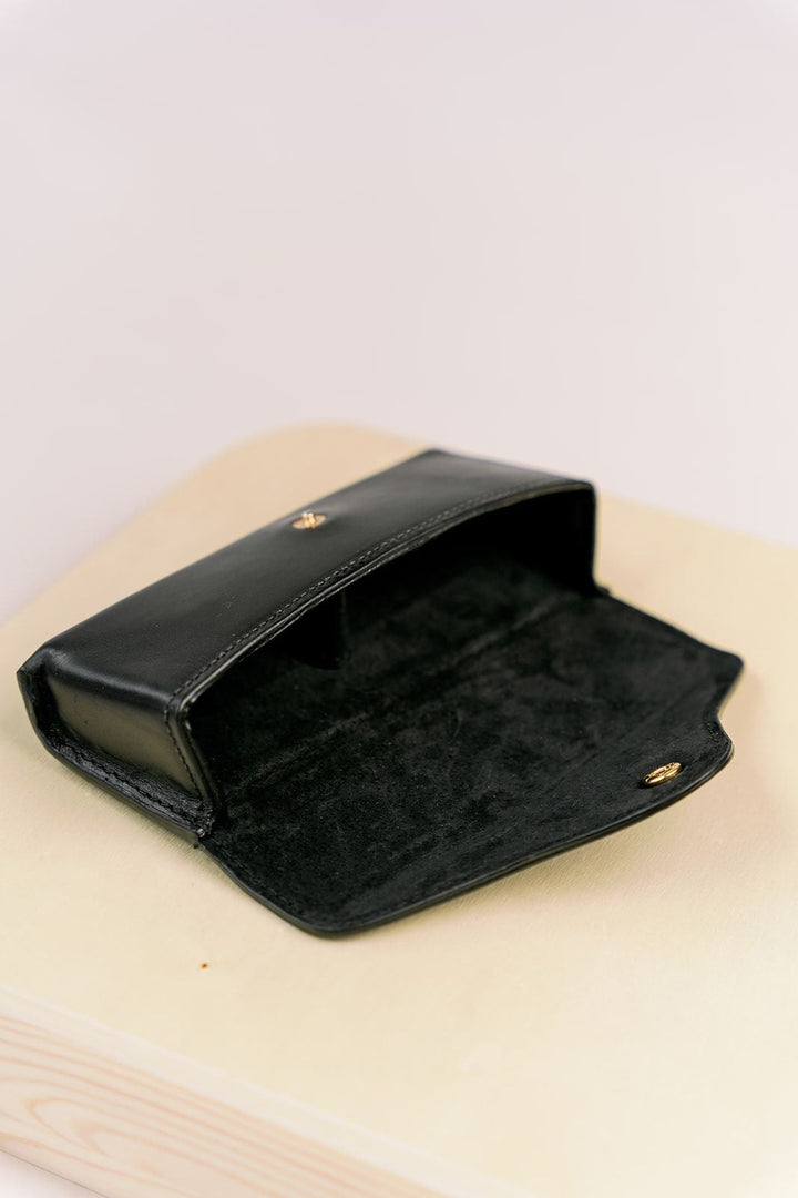 Sunglasses Case | Signature Black Leather