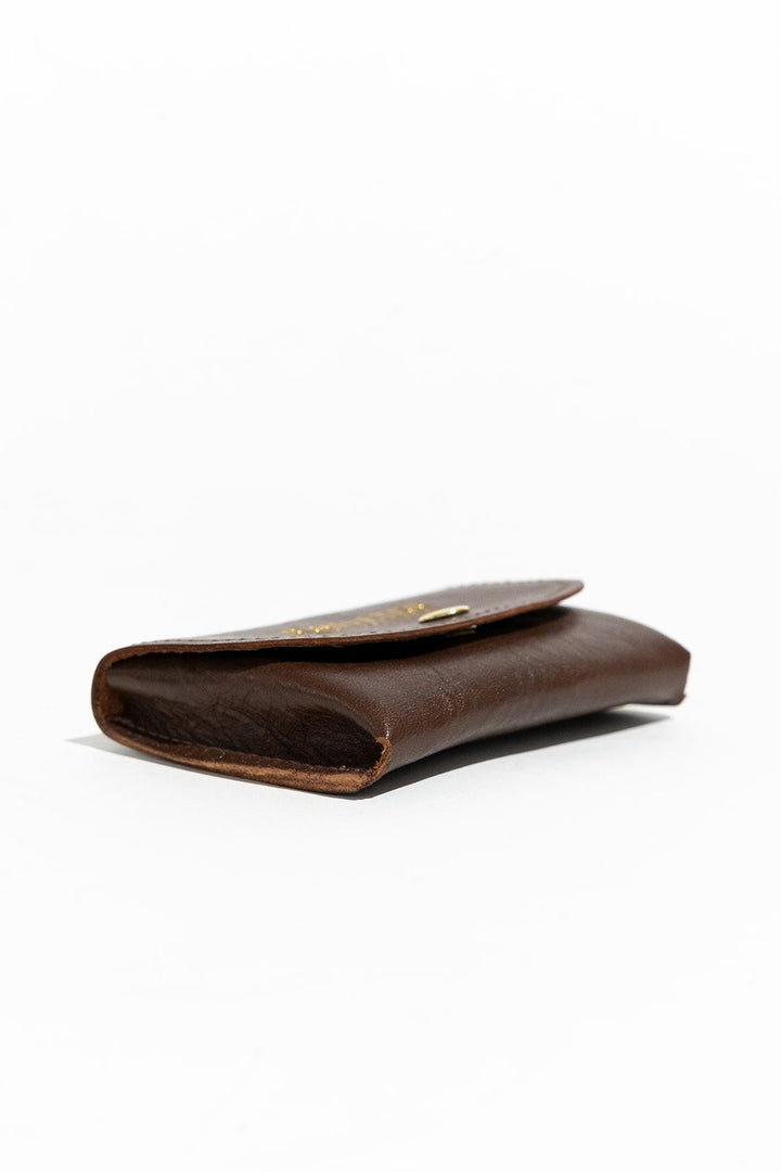 Ida Mini | Signature Brown Leather Card Holder Wallet