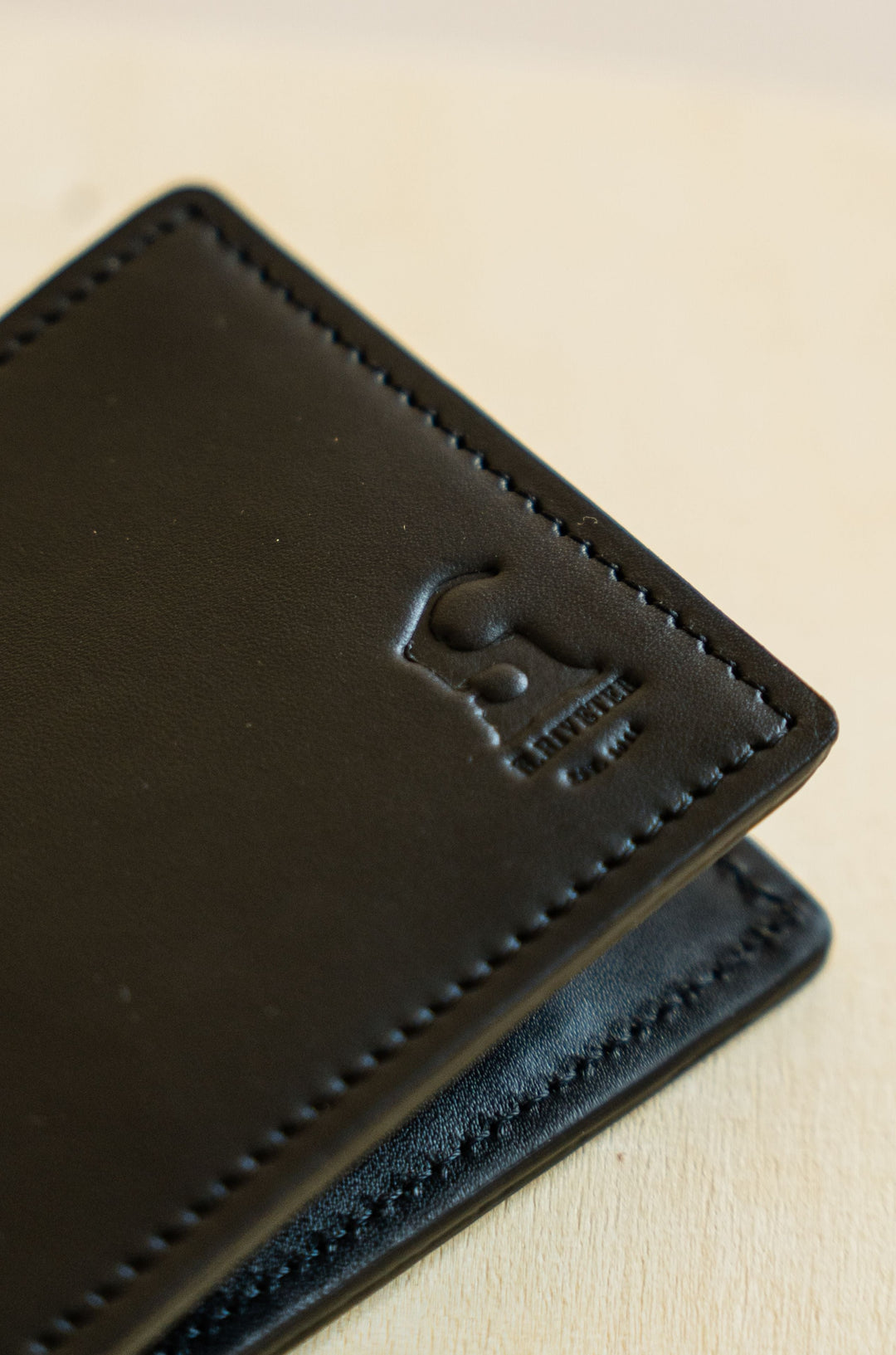 Black Leather Signature Bifold Wallet