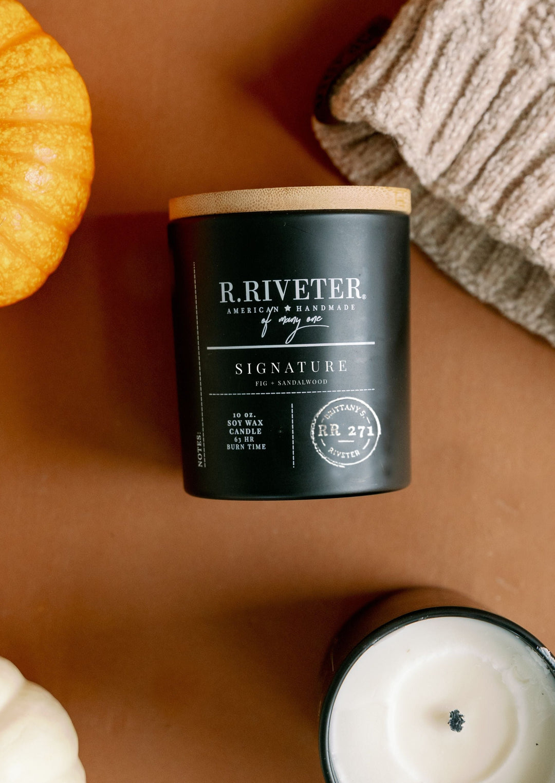 Riveter Made Candle | R.Riveter Signature - 10oz Black Jar