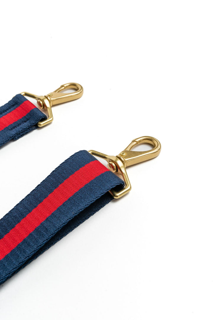 Guitar Strap | Navy + Red Stripe