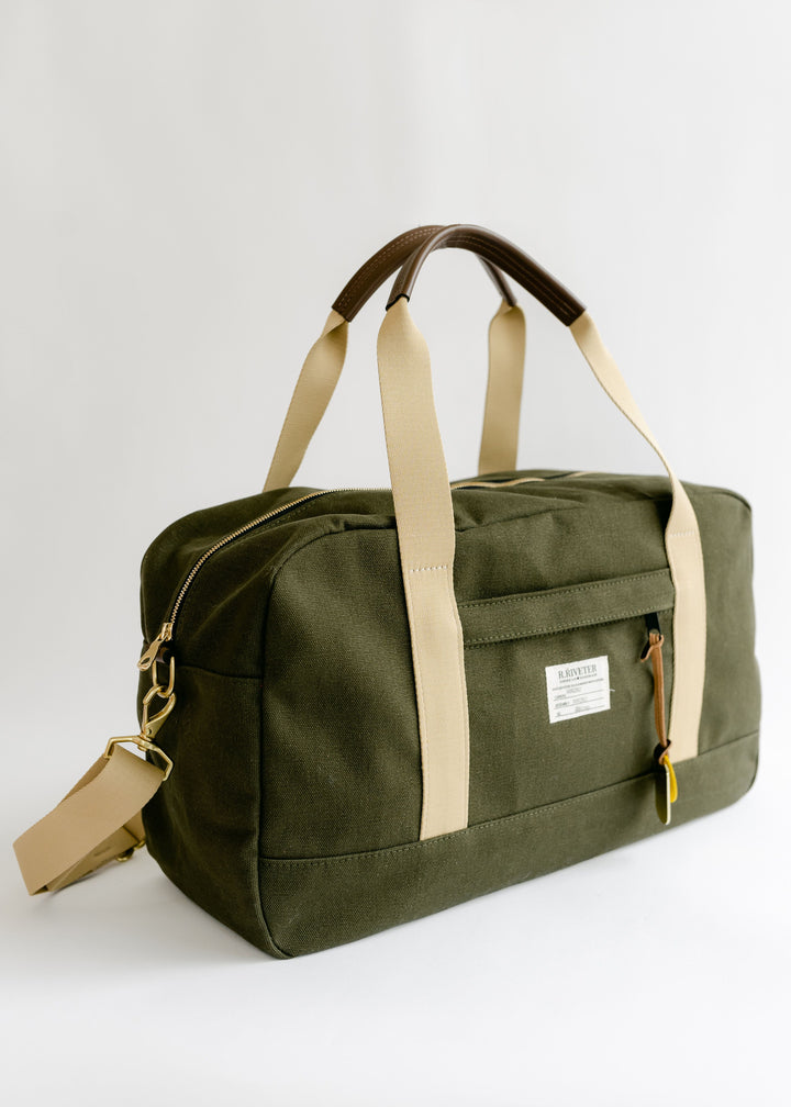 Nellie | Signature Fatigue Canvas + Brown Leather