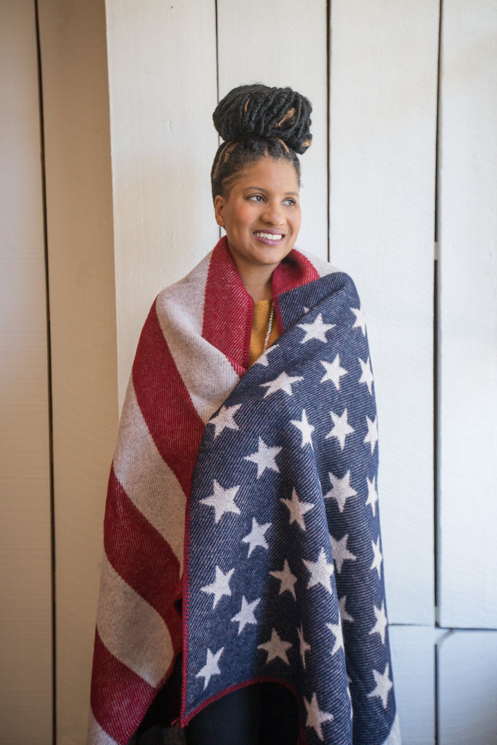 Faribault Woolen Mill | American Flag Wool Throw