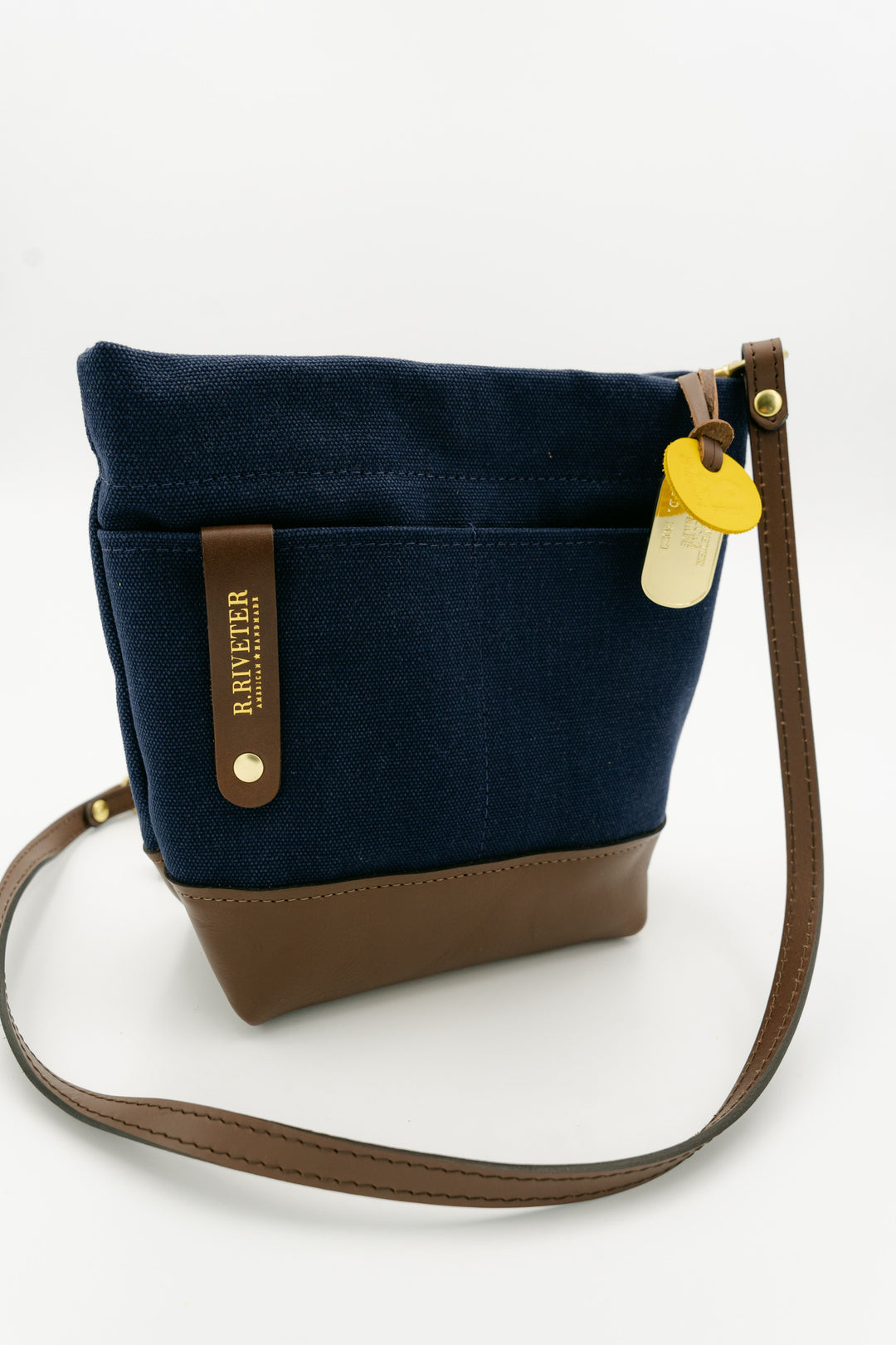 Betsy | Signature Navy Canvas + Brown Leather
