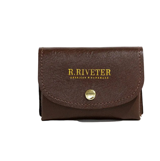 Ida Mini | Signature Brown Leather Card Holder Wallet – R. Riveter
