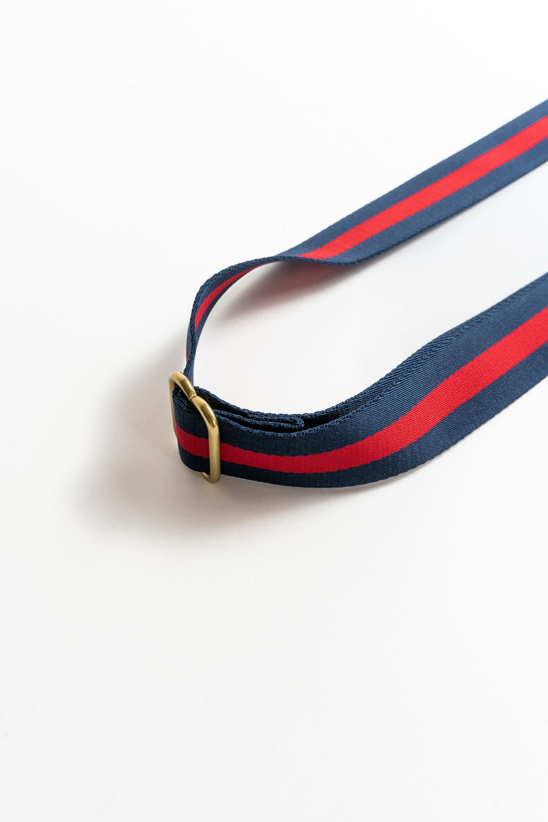 Guitar Strap | Navy + Red Stripe