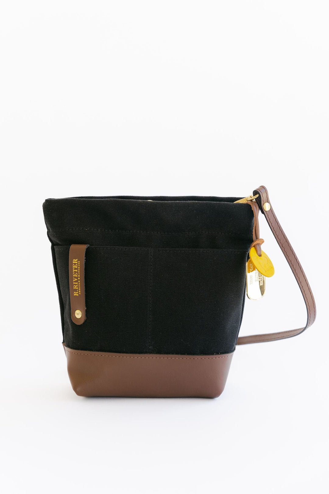 Betsy | Signature Black Canvas + Brown Leather
