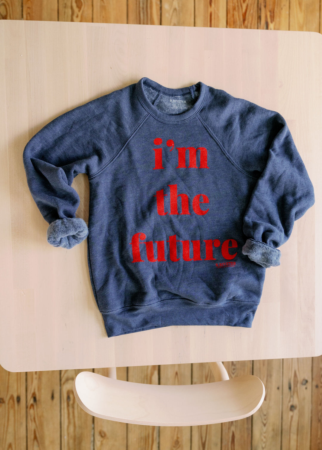 Youth Fleece | I'm The Future Navy with Red