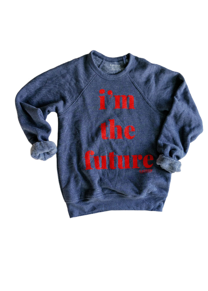 Youth Fleece | I'm The Future Navy with Red