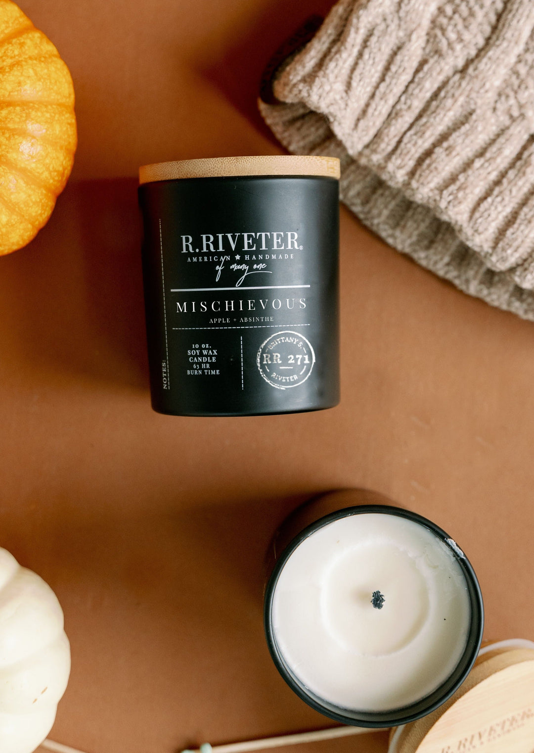 Riveter Made Candle | Mischievous - 10oz Black Jar